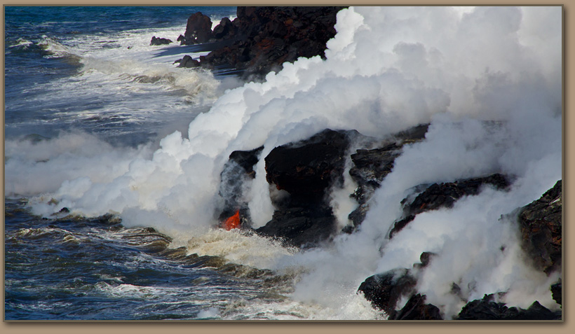 Lava flows into Pacific Ocean 2013.